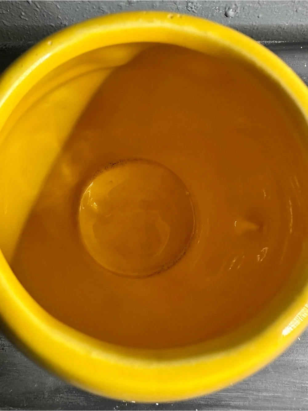 Vintage McCoy pottery smiley face mug USA